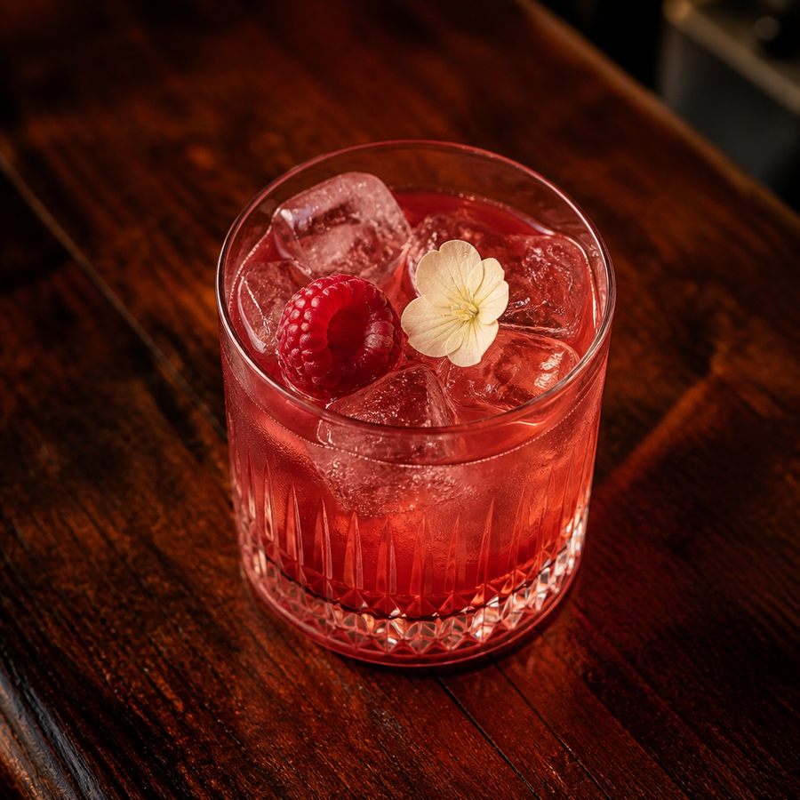 Raspberry Frangipane Spritz สูตรค็อกเทล