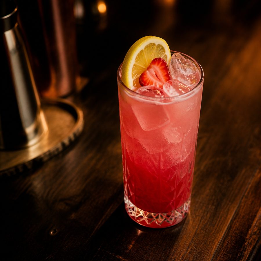 Raspberry Kentucky Buck cocktail opskrift