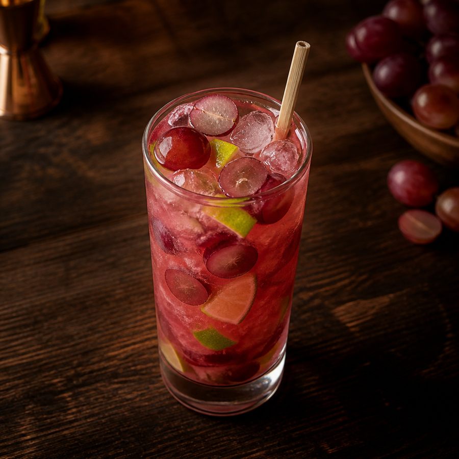 Red Grape Caipirinha cocktail opskrift
