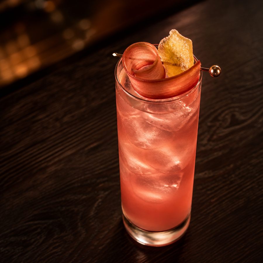 Rhubarb & Ginger Highball สูตรค็อกเทล