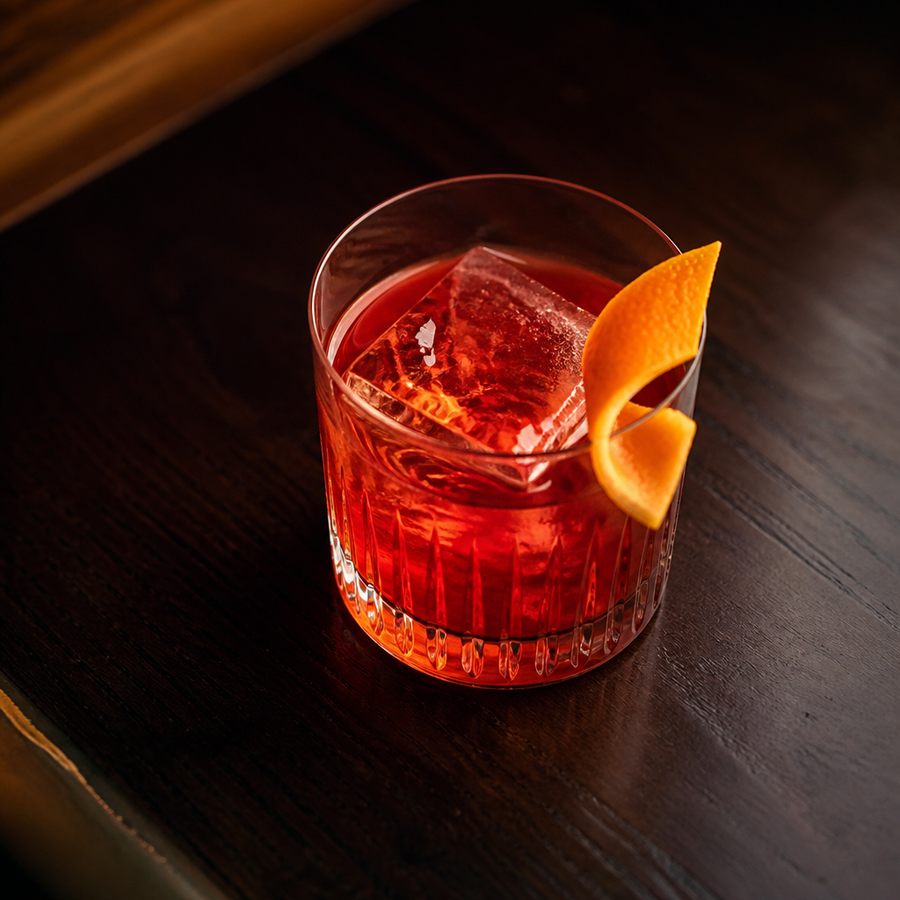 Rhubarb Negroni สูตรค็อกเทล