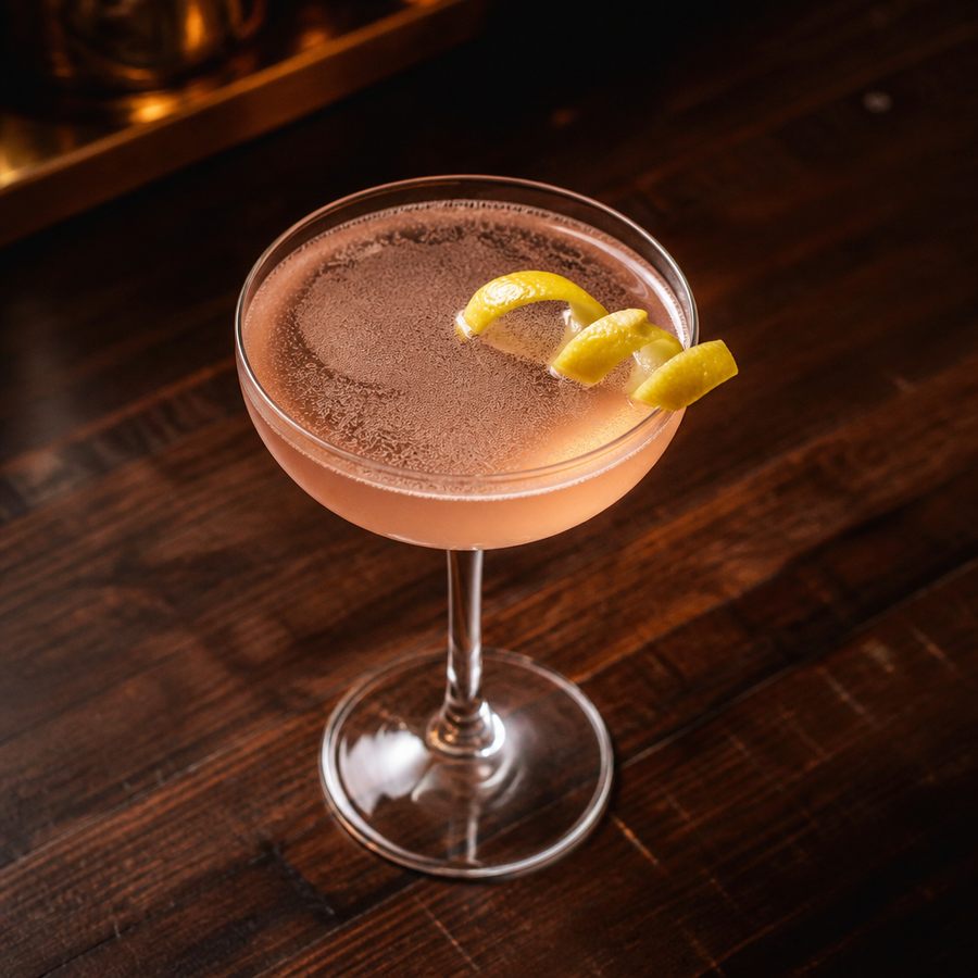 receta del cóctel Rosé 75