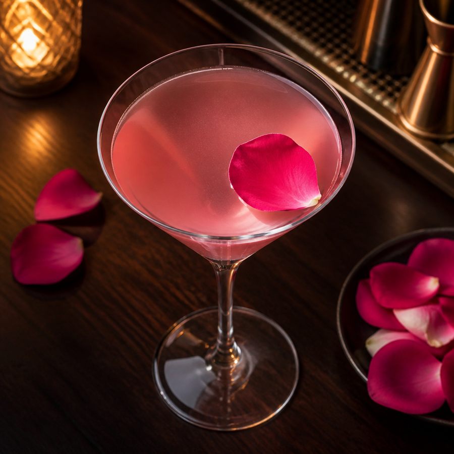 Rose Martini Cocktail Rezept