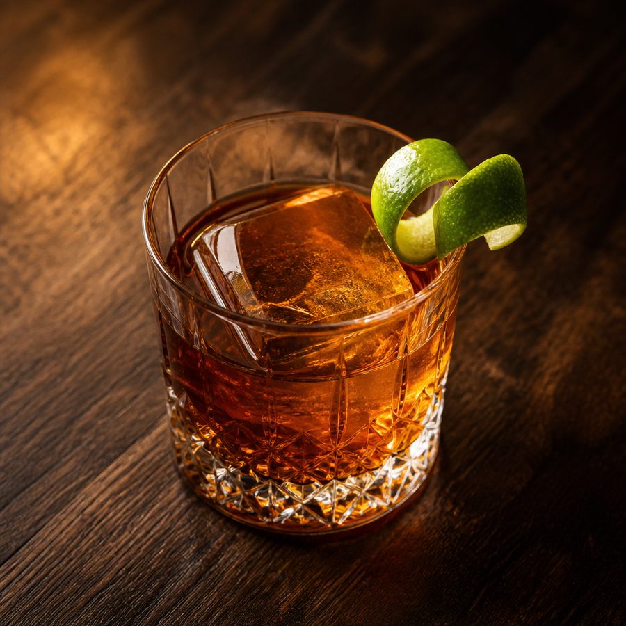 Rum Old-fashioned Cocktail Rezept
