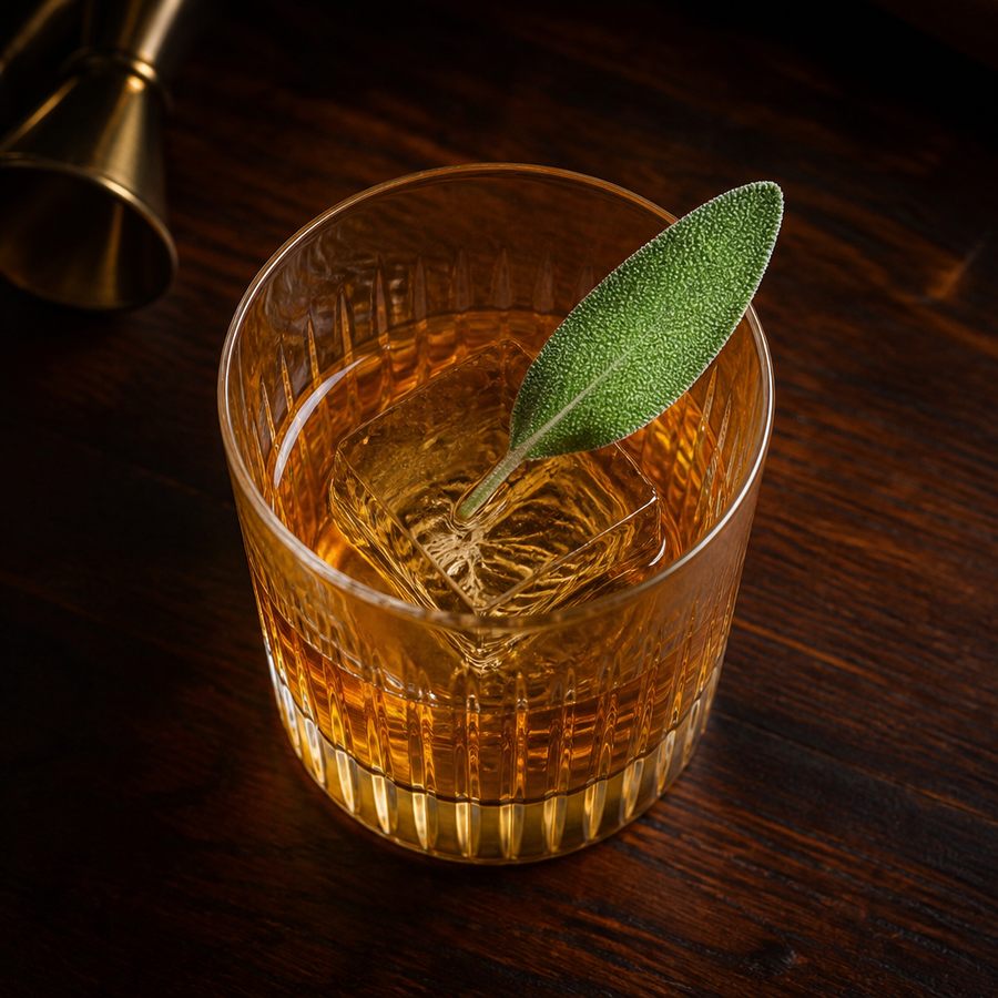 Sage Sazerac kokteilio receptas