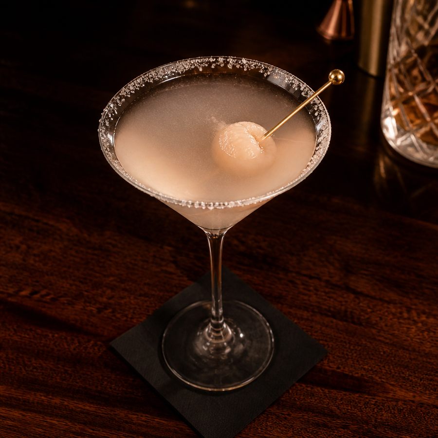 Salty Lychee Martini resep koktail
