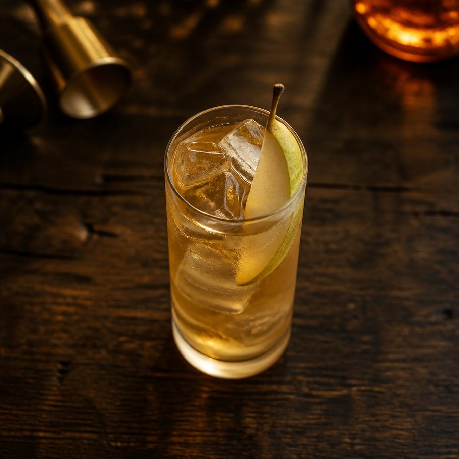 Smoky Orchard Highball resep koktail