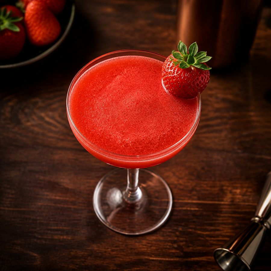 Strawberry Daiquiri cocktail opskrift