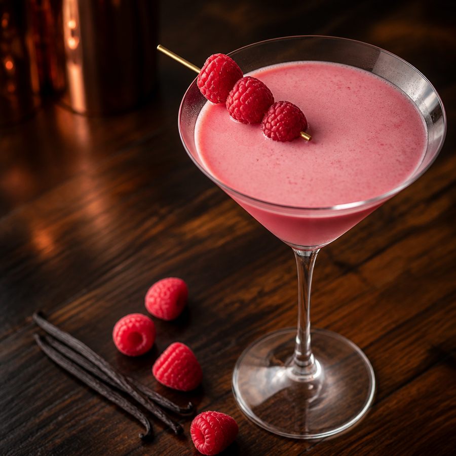 Vanilla & Raspberry Cocktail cocktail opskrift
