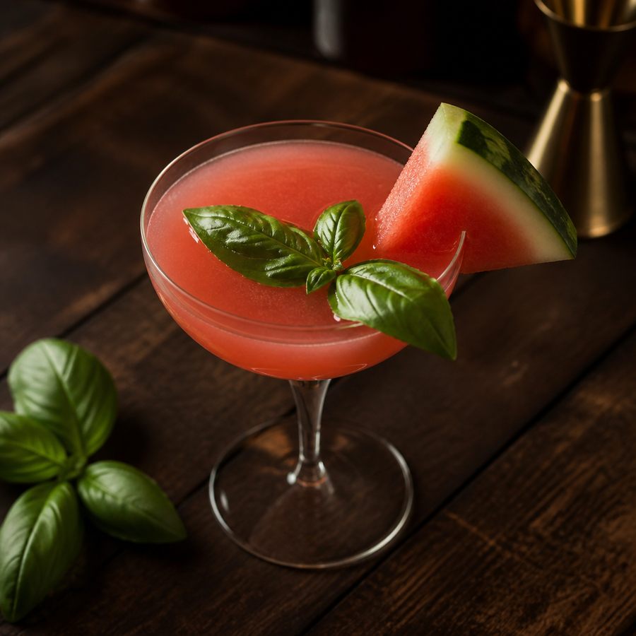 recette du cocktail Cocktail Pastèque & Basilic