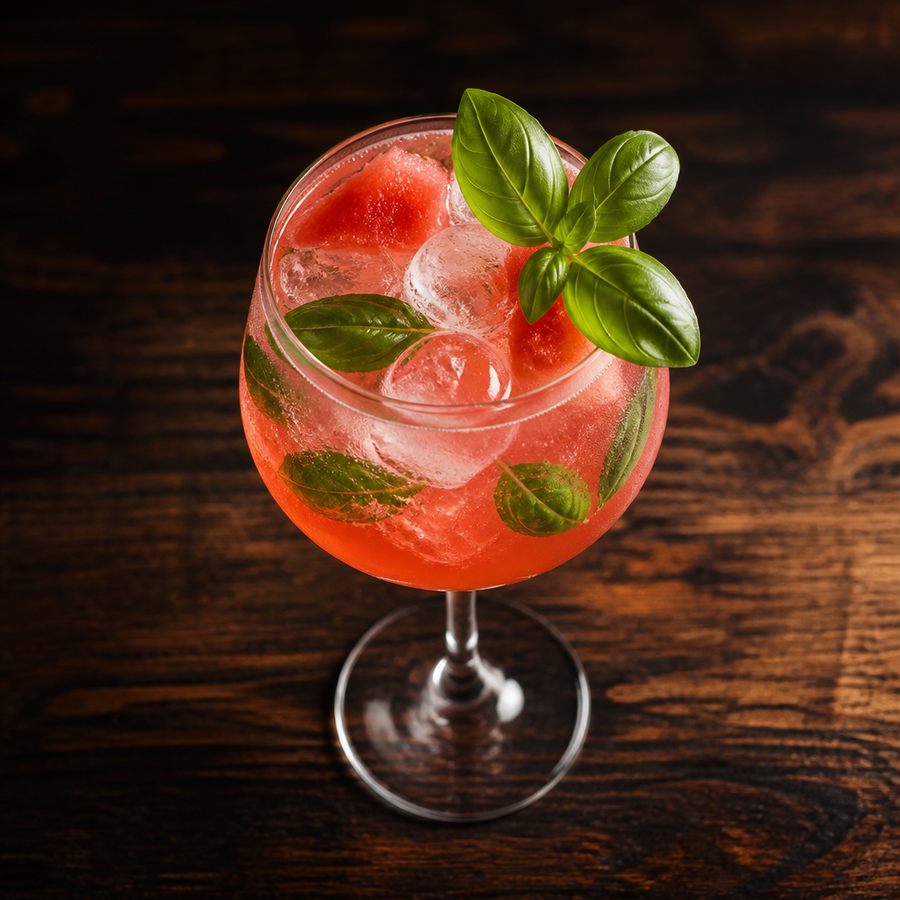 ricetta del cocktail Watermelon Basil Gin Tonic