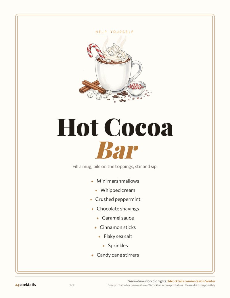 Hot Cocoa Bar Sign